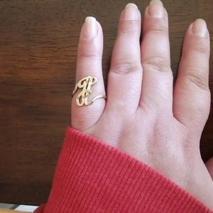 10K Gold "H" Inital Ring